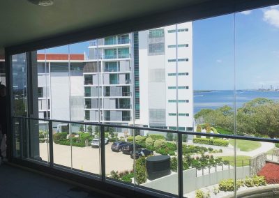 Balcony screen Balcony enclosed with glass